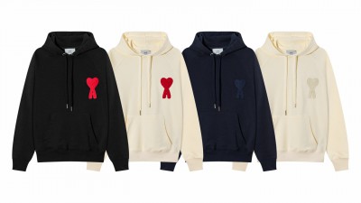 [NORMAL] 공용 아ㅁ 클래식 자수하트 후드티