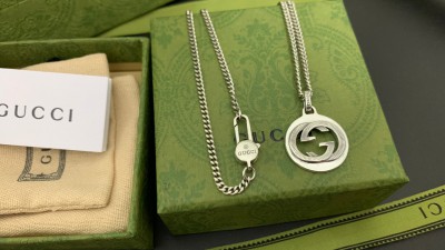 구ㅉ 인터로킹G 원형 펜던트 목걸이