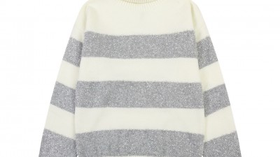 [NORMAL] 공용 아ㅁ 24FW 하이넥 스트라이프 니트 스웨터