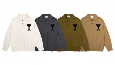 [NORMAL] 25SS 공용 아ㅁ 하트로고 투버튼 스웨터 4컬러