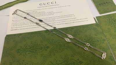 구ㅉ 인터로킹G 스털링 실버 스테이션 목걸이 에폭시