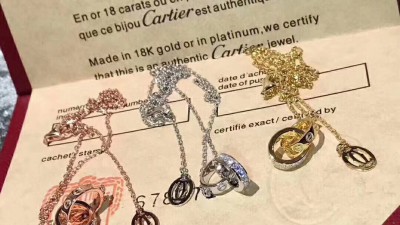 까ㄹ띠에 러브 더블링 목걸이