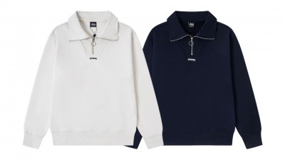 [NORMAL] 공용 스ㅌ시 반집업 스탠드칼라 폴로 스웨트 2컬러