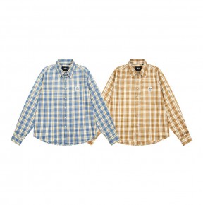 [NORMAL] 공용 스ㅌ시 로고패치 체크 셔츠 2컬러
