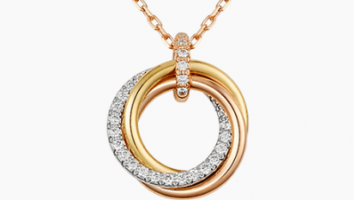 까ㄹ띠에 트리니티 펜던트 목걸이 다이아 풀파베