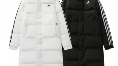 [NORMAL] 공용 아ㄷ다스 삼선 롱패딩 점퍼 2컬러