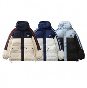 [NORMAL] 공용 아ㄷ다스 삼선 배색 패딩점퍼 3컬러