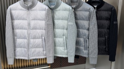 [TOP] 공용 25FW 디ㅇ 오블리크 자가드 테크니컬 다운 자켓 4컬러