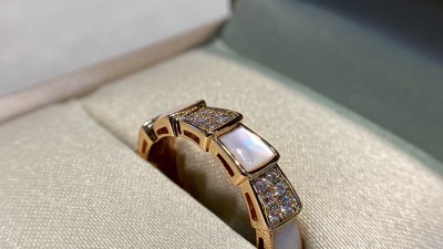 불ㄱ리 세르펜티 바이퍼 링 다이아 파베 와이드