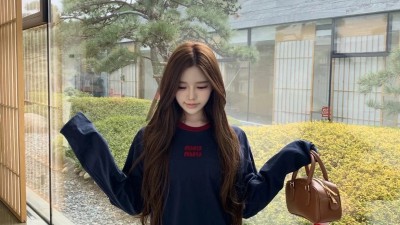 [공용] 미ㅇ미우 롱슬리브 코튼 저지 티셔츠