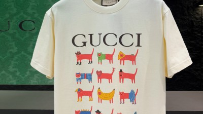 [공용] 구ㅉ 프린트 코튼 티셔츠