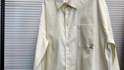 로ㅇ베 애너그램 자수 코튼 셔츠