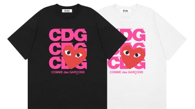 [공용][세일] 꼼ㄷ가르송 CDG 하트 프린트 티셔츠 2컬러