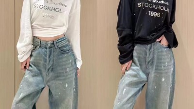 [공용][세일] 아ㅋ네 스튜디오 1996 라인스톤 로고 티셔츠 2컬러