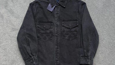 [세일] 루ㅇ비통 엠보싱 모노그램 데님 오버셔츠