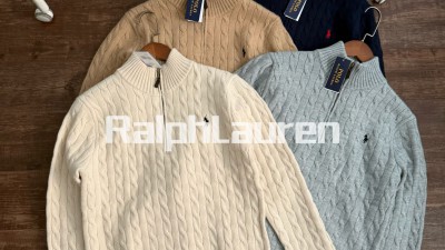 [공용] 폴ㄹ 랄프로렌 케이블 니트 반집업 스웨터 4컬러