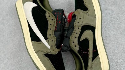 나ㅇ키 조던 1 x 트래비스 스캇 레트로 로우 OG SP 블랙올리브