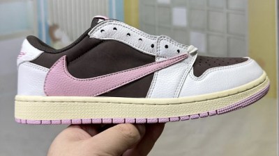 [공용] 나ㅇ키 조던 1 x 트래비스 스캇 레트로 로우 OG SP 다크 포니/핑크 옥스퍼드