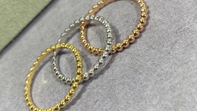 반ㅋ리프 빼를리 골드 비즈 링 3컬러