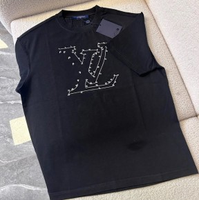 [공용][세일] 루ㅇ비통 LV 스티치 프린트 앤드 엠브로이더드 티셔츠 2컬러