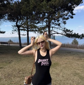 [세일] 크ㄹ하츠 X 데들리 돌 그래픽 탱크탑