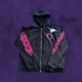 [공용] 크ㄹ하츠  홀스슈 플로랄 후드 집업